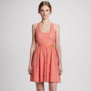 Alice + Olivia Odette Cross-Back Lace Dress Size Large